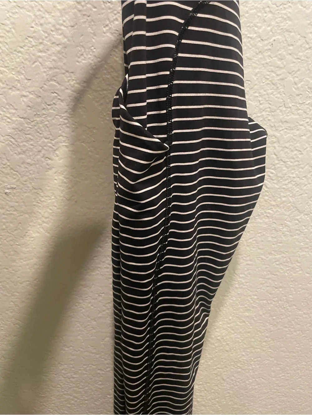 lululemon athletica Black & White Striped Leggings